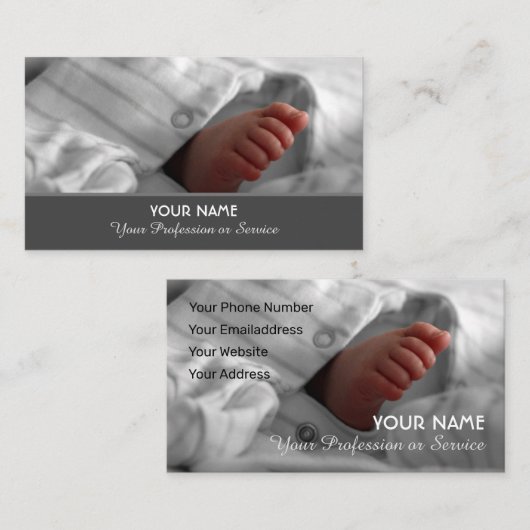 Visitekaartje voor je baby (Voorkant / Achterkant)