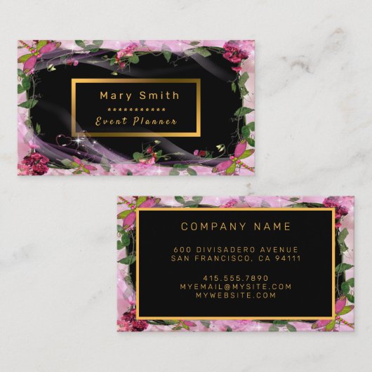 Visitekaartje voor Jouw tekst toevoegen via modern (Voorkant / Achterkant)