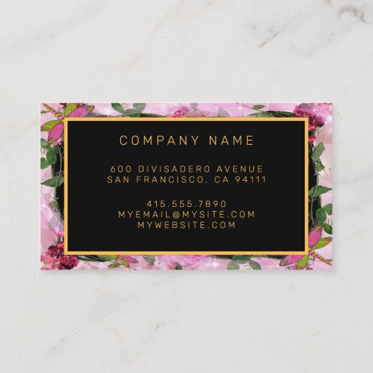 Visitekaartje voor Jouw tekst toevoegen via modern (Achterkant)