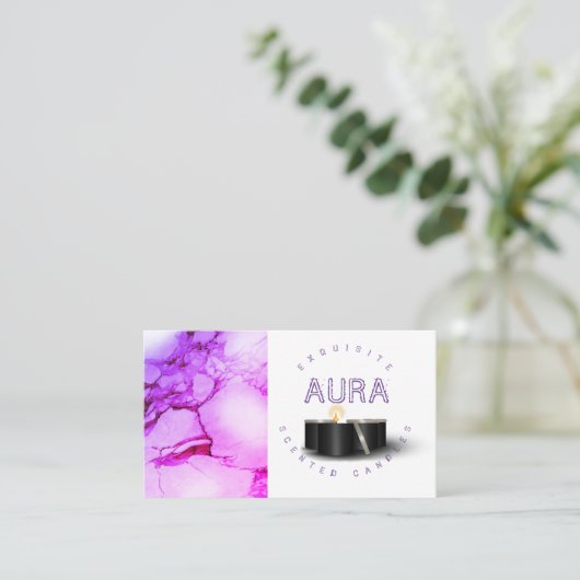 Visitekaartje voor kaarsmakerij (Staand voorkant)