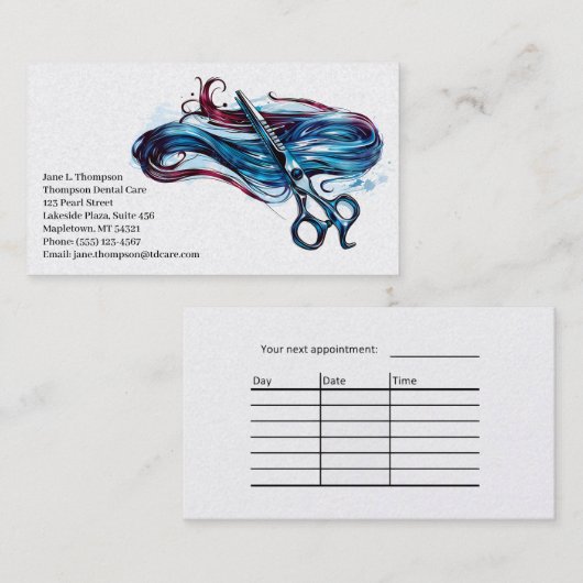 Visitekaartje voor kapper (Voorkant / Achterkant)