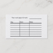 Visitekaartje voor kapper (Achterkant)