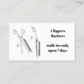 Visitekaartje voor kappers of kapper afsprakenkaartje (Voorkant)