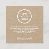 Visitekaartje voor kerstwaardering voor klanten (Achterkant)