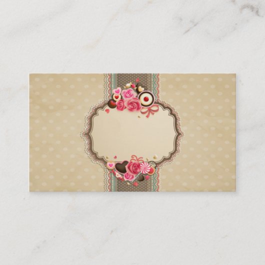 visitekaartje voor kind en meisjes (Voorkant)