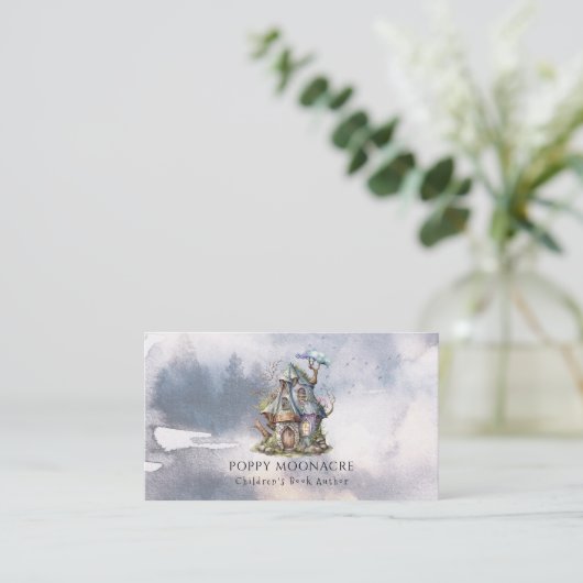 Visitekaartje voor kinderboekenboekauteur Fairy Fo (Staand voorkant)