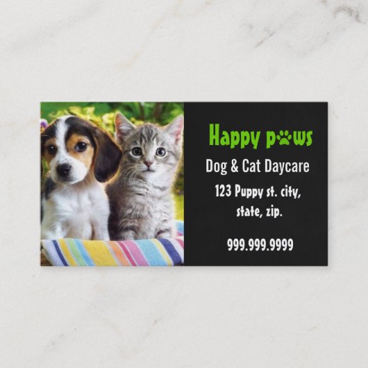 visitekaartje voor kinderdagverblijven (Voorkant)