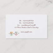 visitekaartje voor kinderen (Achterkant)