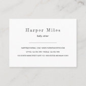 Visitekaartje voor kinderoppas van de acute olifan (Achterkant)