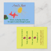 Visitekaartje voor kinderopvang (Voorkant / Achterkant)