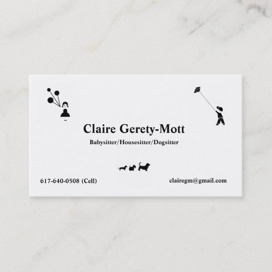 Visitekaartje voor kinderopvang (Voorkant)