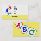 Visitekaartje voor kinderopvang (Voorkant / Achterkant)