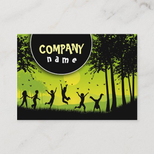 Visitekaartje voor kinderopvang/babysitten (Voorkant)