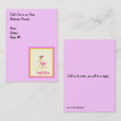 Visitekaartje voor kinderopvang met Tekening van h (Voorkant / Achterkant)