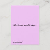 Visitekaartje voor kinderopvang met Tekening van h (Achterkant)