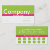 Visitekaartje voor klantenbinding klantenkaartje (Voorkant / Achterkant)