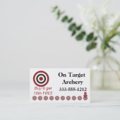 Visitekaartje voor klantenlogo voor boogschieten klantenkaartje (Staand voorkant)