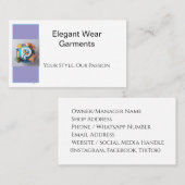 Visitekaartje voor kledingwinkel - Modern, Stijlvo (Voorkant / Achterkant)