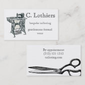 Visitekaartje voor  kleermakerij (Voorkant / Achterkant)