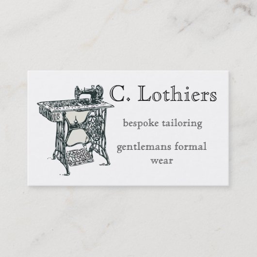 Visitekaartje voor  kleermakerij (Voorkant)
