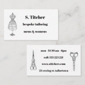  visitekaartje voor kleermakers (Voorkant / Achterkant)