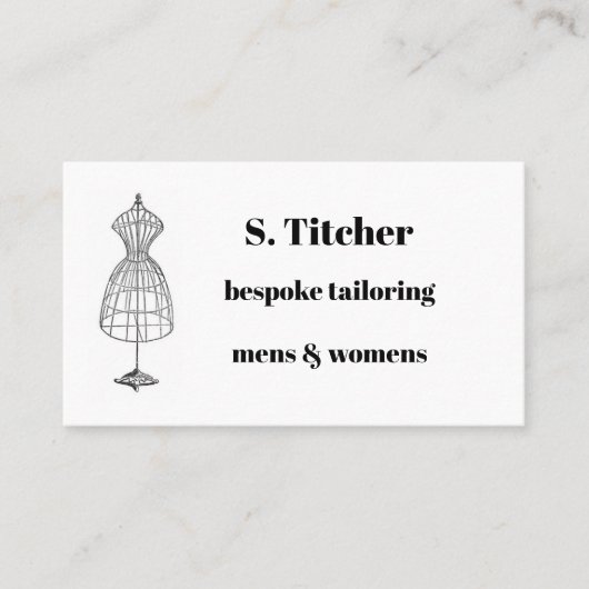  visitekaartje voor kleermakers (Voorkant)