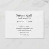 Visitekaartje voor kleine dierentuin (Achterkant)