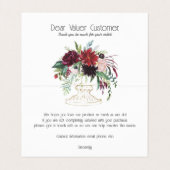 Visitekaartje voor kleurrijke bloemen (Binnenkant ongevouwen)