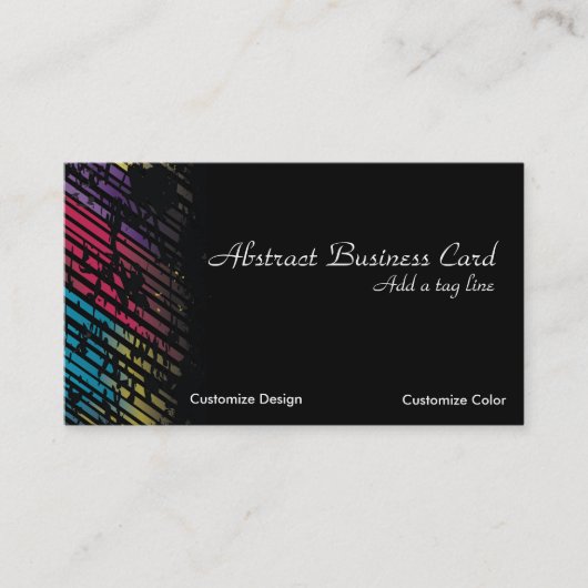 Visitekaartje voor kleurrijke kunst (Voorkant)