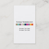 Visitekaartje voor kleurrijke vierkantjes (Achterkant)