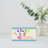 Visitekaartje voor kleuteropvang en kinderopvang (Staand voorkant)