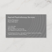 Visitekaartje voor klinische psychotherapie (Voorkant)