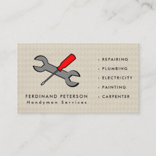 Visitekaartje voor klusjesman met textuur