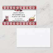 Visitekaartje voor koekjes bakken (Voorkant / Achterkant)