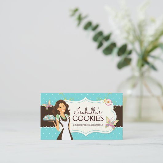 Visitekaartje voor koekjesbakkerij (Staand voorkant)