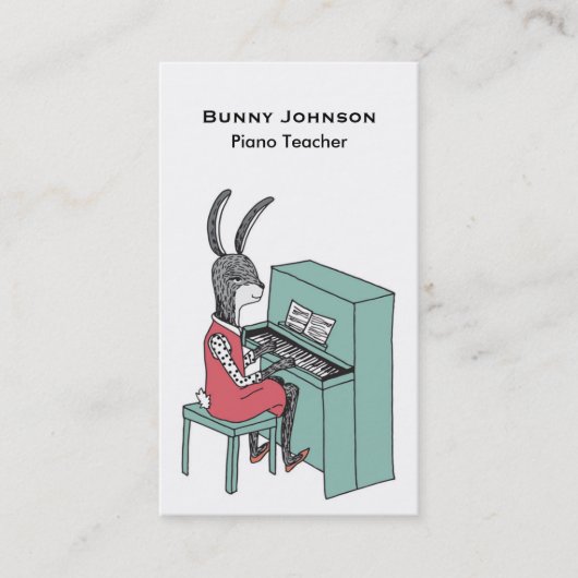 Visitekaartje voor konijnenspel (Voorkant)