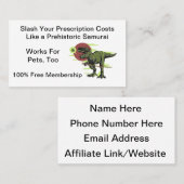 Visitekaartje voor korting op medisch recept (Voorkant / Achterkant)