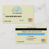 Visitekaartje voor kredietreparatie (Voorkant / Achterkant)