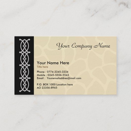 Visitekaartje voor kunstenaar (Voorkant)