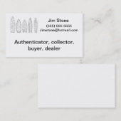 Visitekaartje voor kunststofverzamelaars (Voorkant / Achterkant)