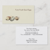 Visitekaartje voor kwarteleieren (Voorkant / Achterkant)