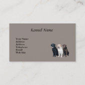 Visitekaartje voor labrador Retriever (Achterkant)