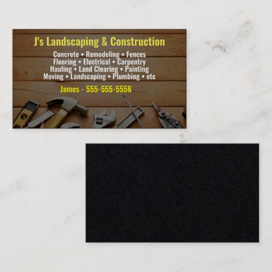 Visitekaartje voor landschap en bouw (Voorkant / Achterkant)