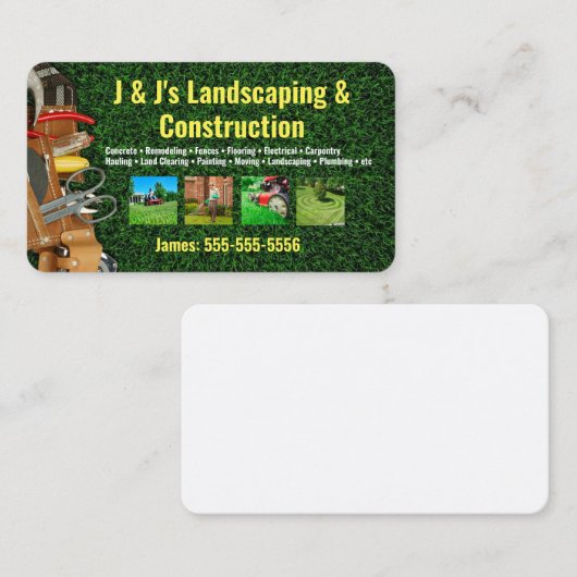 Visitekaartje voor landschap en bouw (Voorkant / Achterkant)