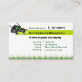 visitekaartje voor landschapsarchitectuur en maaie (Voorkant)