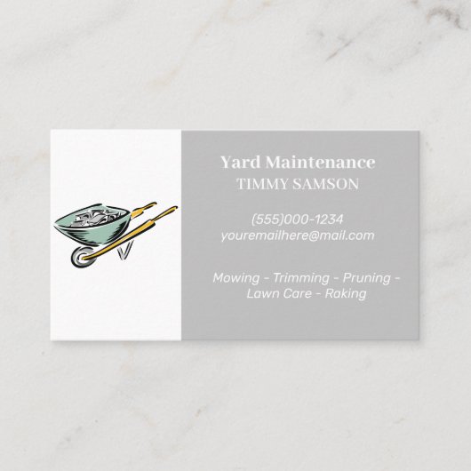 Visitekaartje voor landschapsonderhoud (Voorkant)