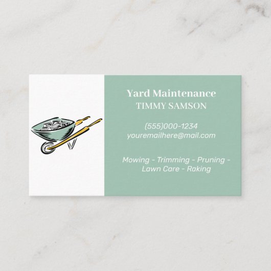 Visitekaartje voor landschapsonderhoud (Voorkant)