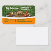 Visitekaartje voor landschapsontwerp en bouw (Voorkant / Achterkant)