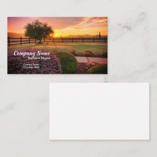 Visitekaartje voor landschapsverzorging (Voorkant / Achterkant)