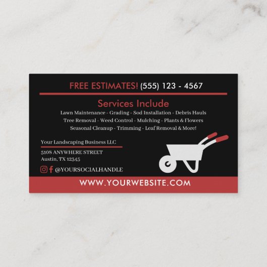 Visitekaartje voor landschapszorg (Achterkant)